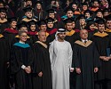 بحضور سمو الشيخ منصور بن محمد بن راشد آل مكتوم  - إيلي صعب المتحدث الرسمي في حفل التخرج السادس والعشرين للجامعة الأمريكية في دبي 